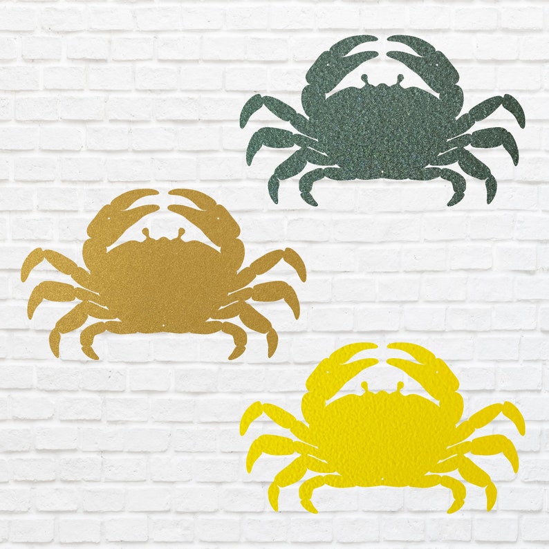 Metal Crab Wall Art - Laser Cut Decorative Metal Wall Art
