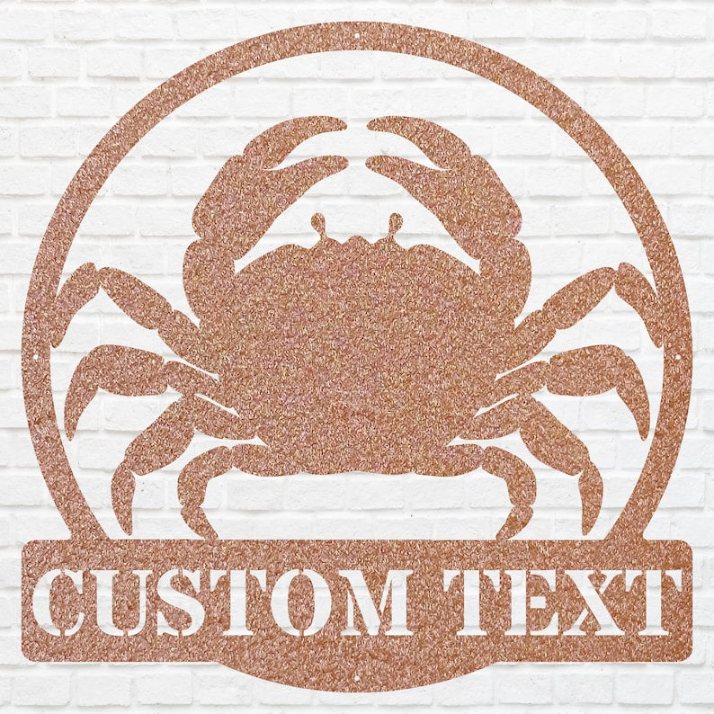 Custom Metal Crab Wall Art - Decorative Metal Wall Art
