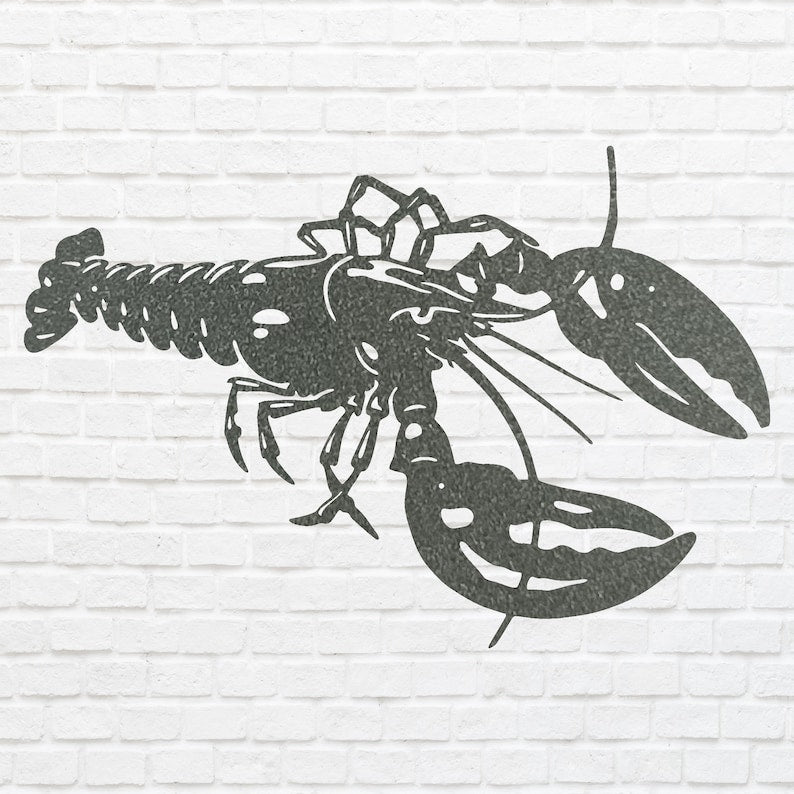 Metal Lobster Wall Art - Laser Cut Decorative Metal Wall Art