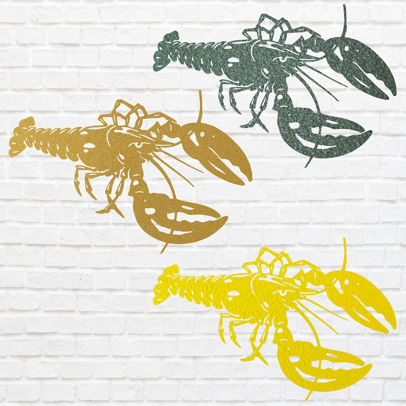 Metal Lobster Wall Art - Laser Cut Decorative Metal Wall Art