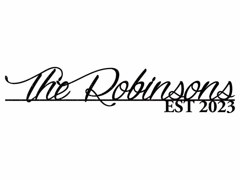 Family Name Sign, Custom Metal Name Sign, Housewarming Gift