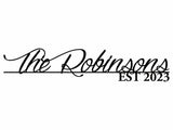Family Name Sign, Custom Metal Name Sign, Housewarming Gift