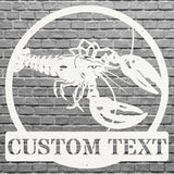Lobster Wall Art Custom Metal Sign, Personalized Lobster Metal Wall Art, Above Bed Custom Wall Decor, Modern Metal Artwork