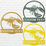 Lobster Wall Art Custom Metal Sign, Personalized Lobster Metal Wall Art, Above Bed Custom Wall Decor, Modern Metal Artwork
