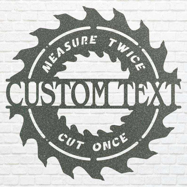 Woodshop Sign Custom Metal Wall Art, Outdoor Woodshop Decor