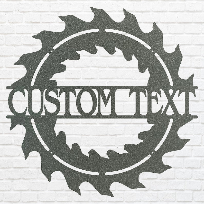 Woodshop Sign Outdoor Metal Art, Custom Metal Sign for Woodshop Decor