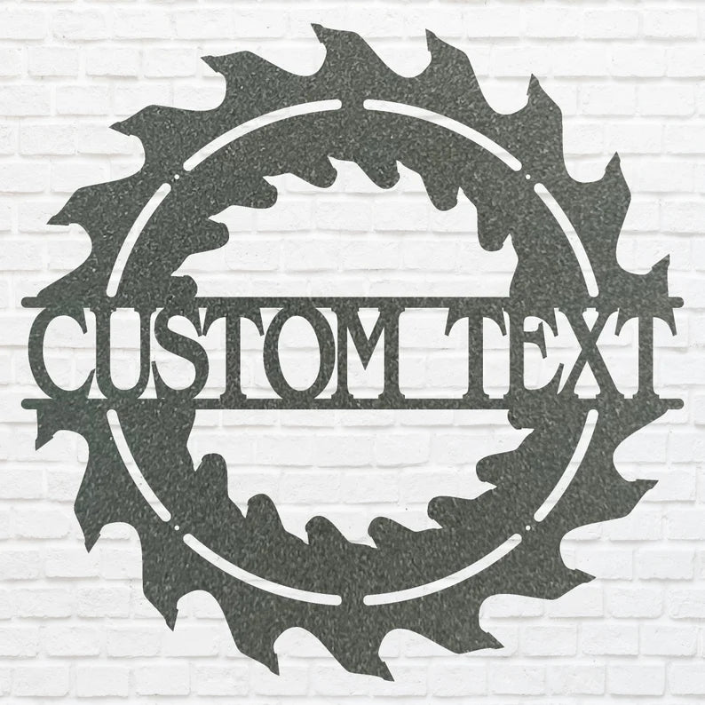 Woodshop Sign Custom Metal Wall Art, Outdoor Woodshop Decor