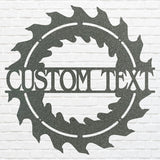 Woodshop Sign Outdoor Metal Art, Custom Metal Sign for Woodshop Decor