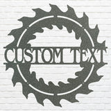 Woodshop Sign Custom Metal Wall Art, Outdoor Woodshop Decor
