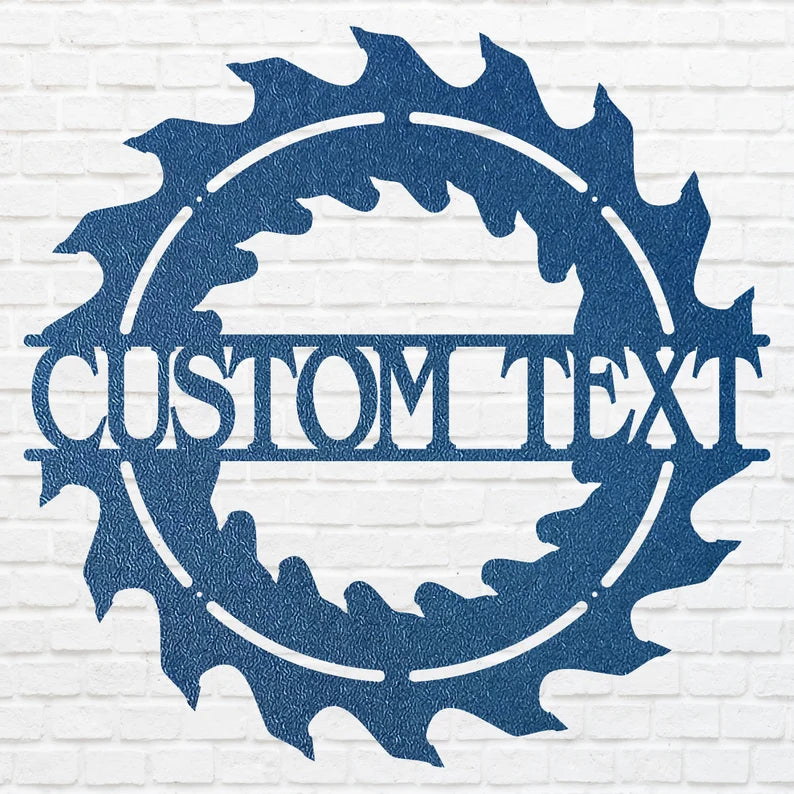 Woodshop Sign Custom Metal Wall Art, Outdoor Woodshop Decor