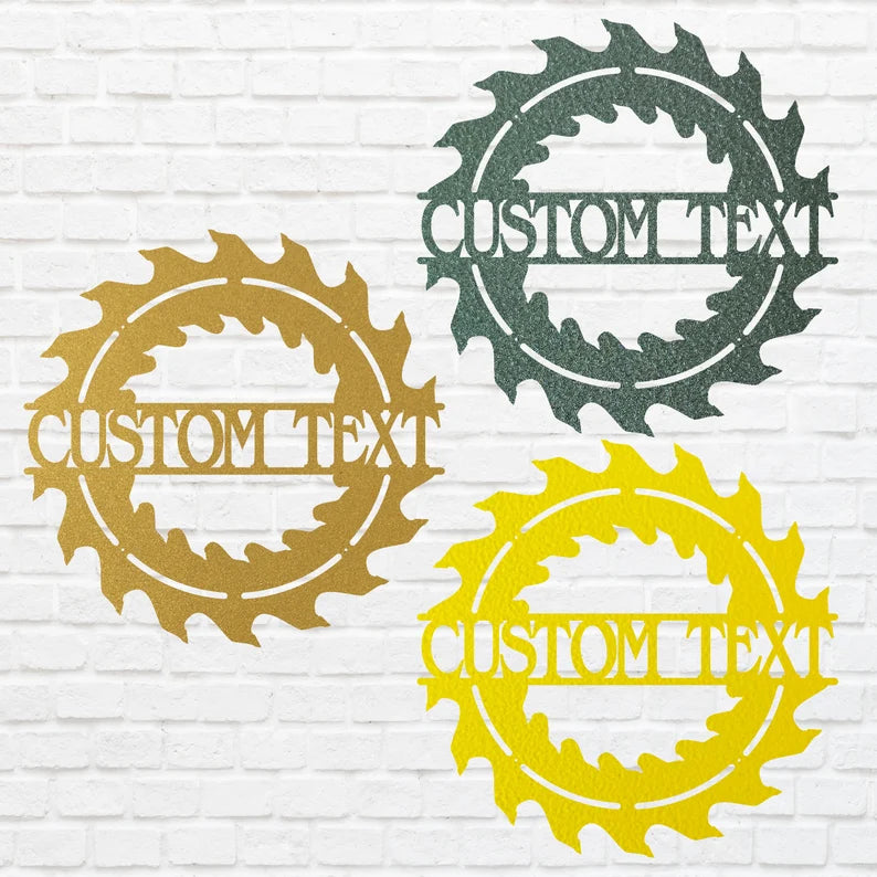 Woodshop Sign Custom Metal Wall Art, Outdoor Woodshop Decor