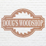 Woodshop Sign Metal Wall Art, Custom Metal Sign for Outdoor Decor