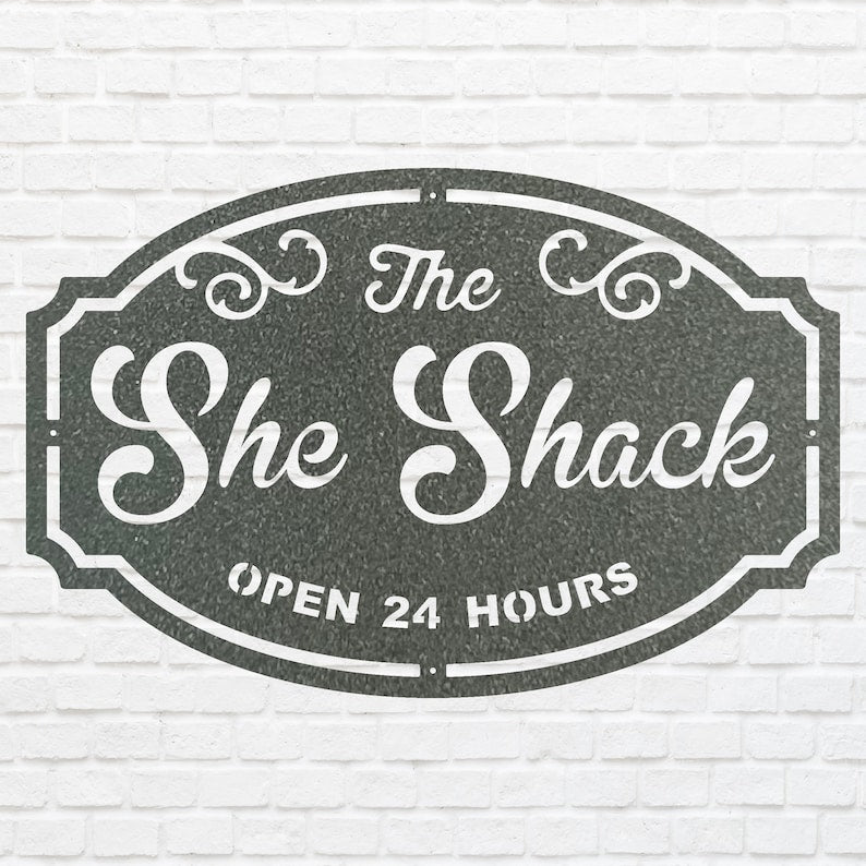 She Shack Sign - Custom Outdoor Metal Signs for Business