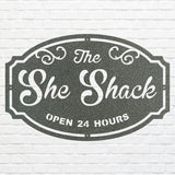 She Shack Sign - Custom Outdoor Metal Signs for Business
