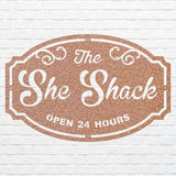 She Shack Sign - Custom Outdoor Metal Signs for Business