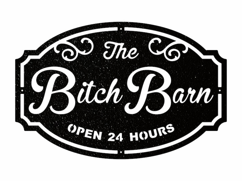 Custom Metal Bar Signs - Laser Cut Metal Monogram Sign