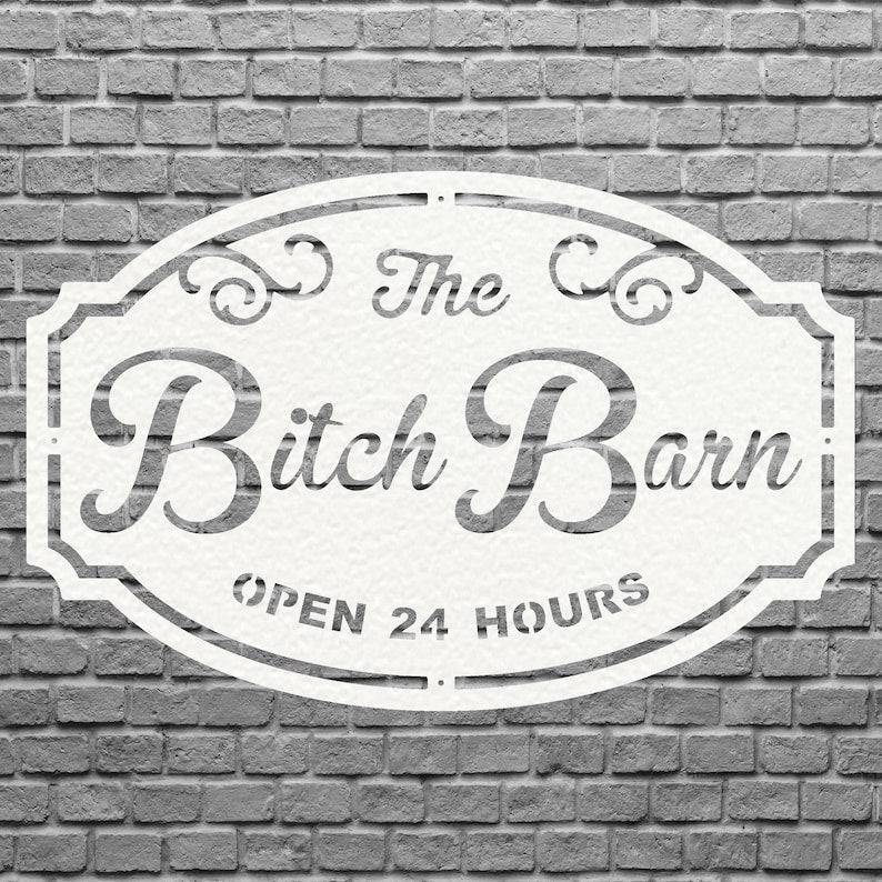 Custom Metal Bar Signs - Laser Cut Metal Monogram Sign