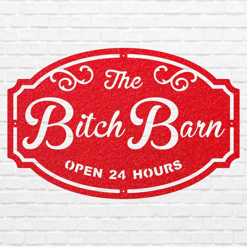 Custom Metal Bar Signs - Laser Cut Metal Monogram Sign