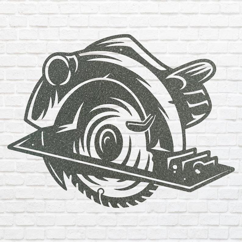 Metal Circular Saw for Outdoor Decor, Outdoor Metal Wall Art