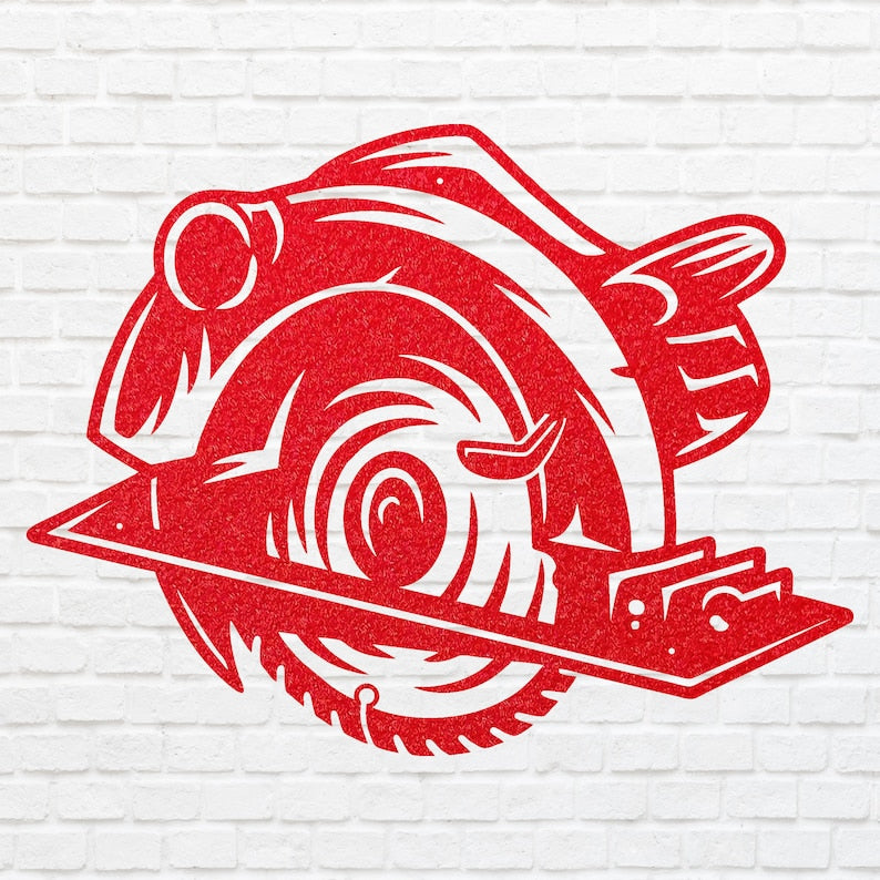 Metal Circular Saw for Outdoor Decor, Outdoor Metal Wall Art