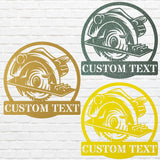 Circular Saw Metal Sign for Outdoor Decor, Custom Metal Sign