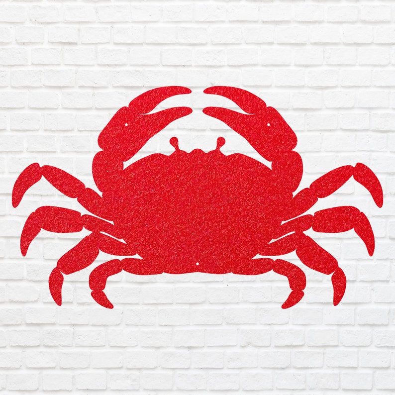 Metal Crab Wall Art - Laser Cut Decorative Metal Wall Art