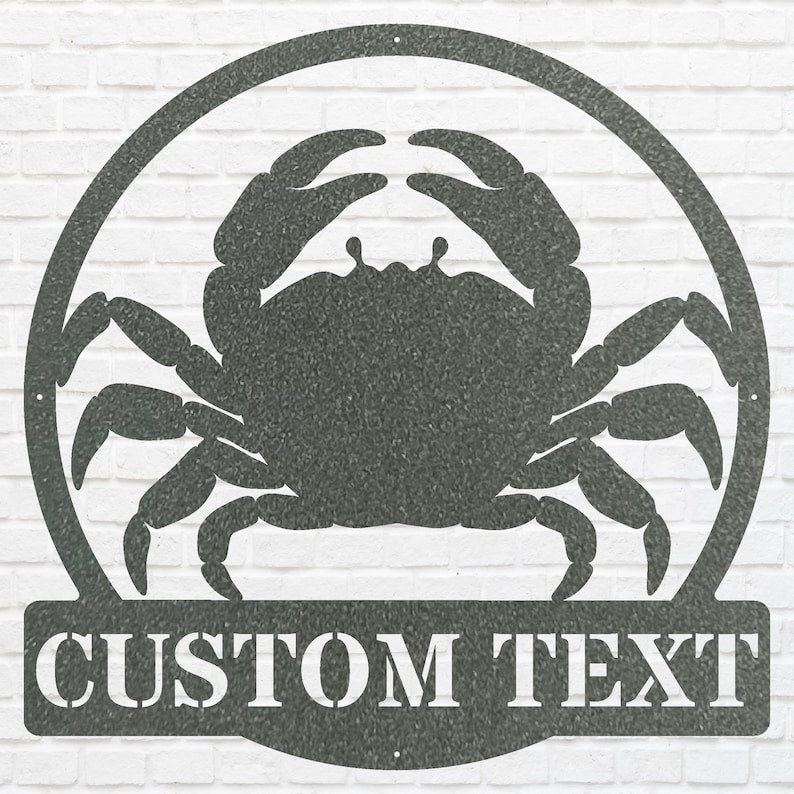 Custom Metal Crab Wall Art - Decorative Metal Wall Art