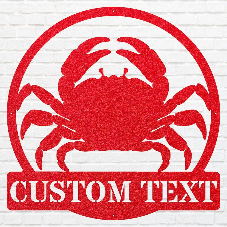 Custom Metal Crab Wall Art - Decorative Metal Wall Art