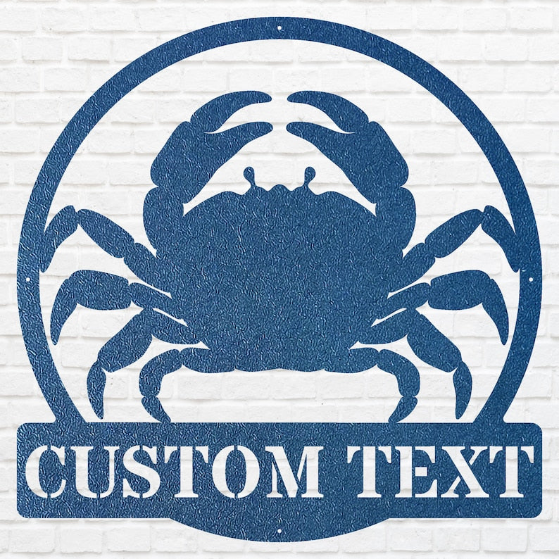 Custom Metal Crab Wall Art - Decorative Metal Wall Art
