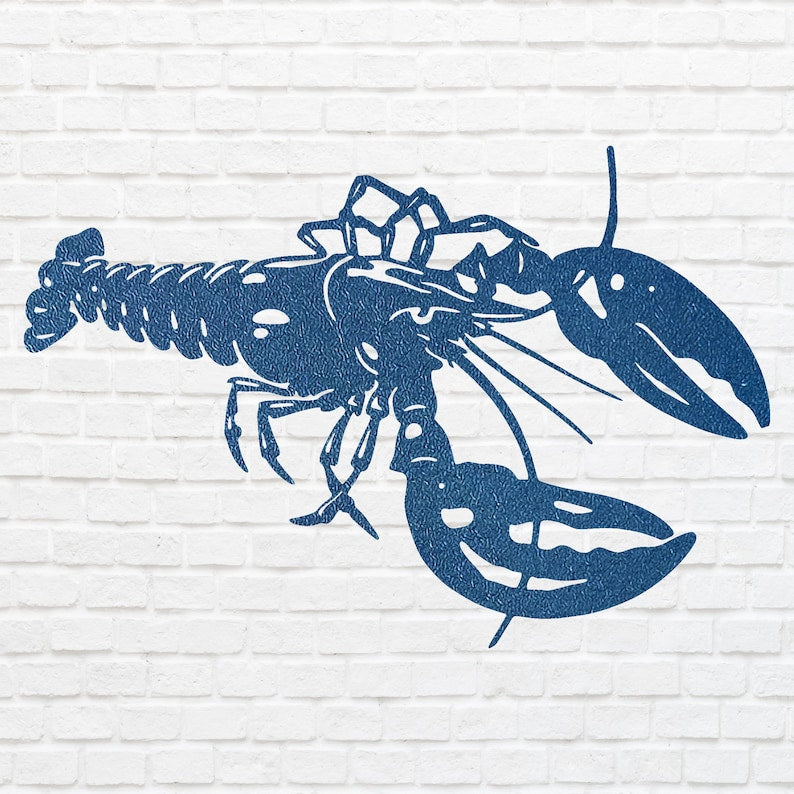 Metal Lobster Wall Art - Laser Cut Decorative Metal Wall Art