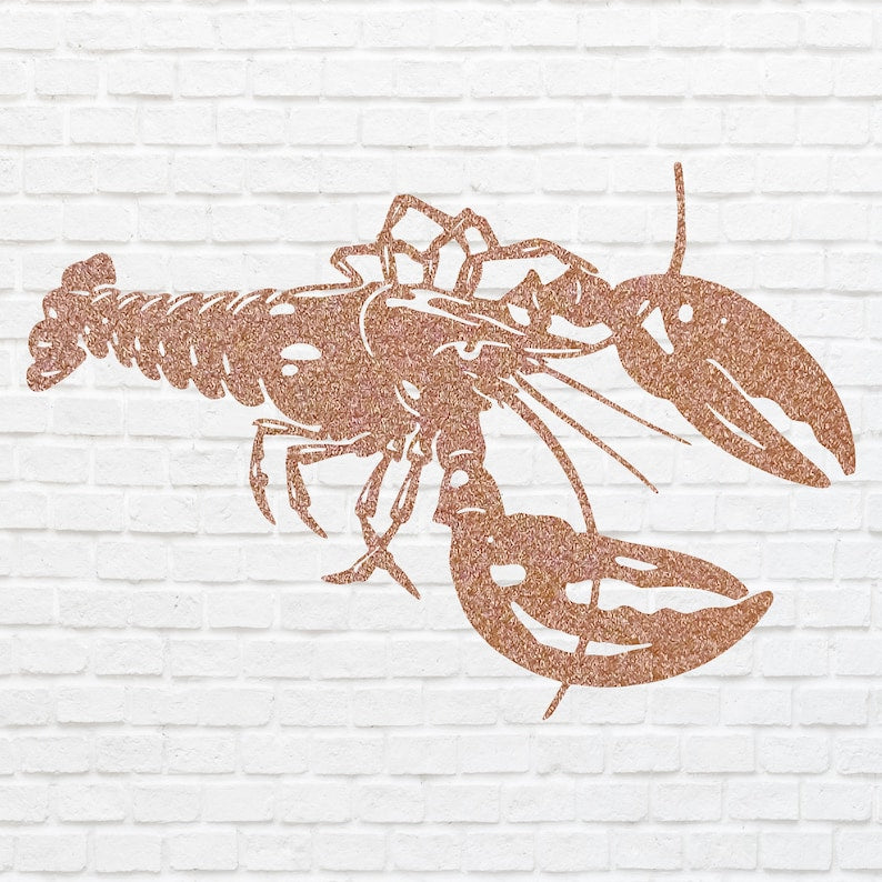 Metal Lobster Wall Art - Laser Cut Decorative Metal Wall Art