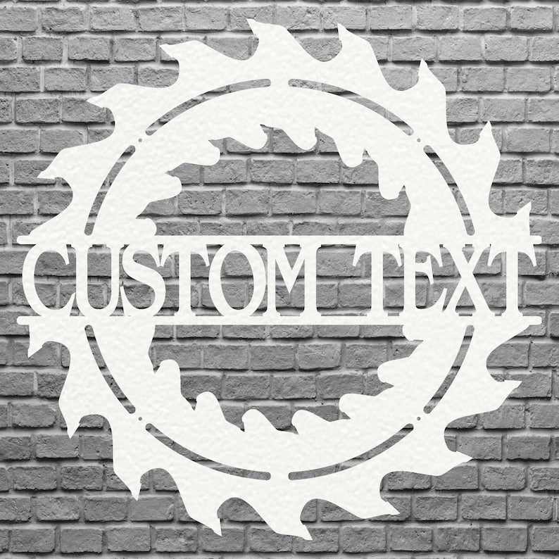 Woodshop Sign Outdoor Metal Art, Custom Metal Sign for Woodshop Decor