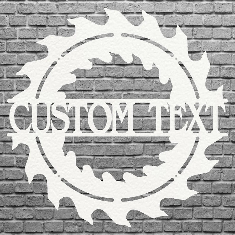 Woodshop Sign Custom Metal Wall Art, Outdoor Woodshop Decor
