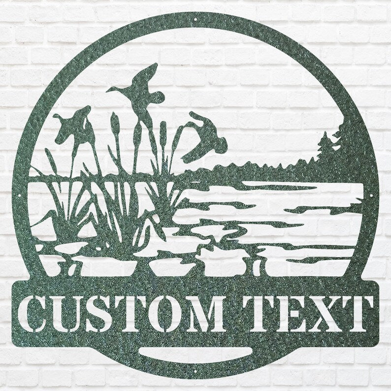 Custom Metal Wall Art, Round Outdoor Wall Art, Laser Cut Ducks Flying Metal Art, Metal Wall Hangings, Housewarming Gift