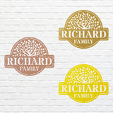 Metal Tree Of Life Family Name Sign, Custom Metal Name Sign, Metal Tree Wall Decor, Metal Tree Of Life Nature Lover Gift