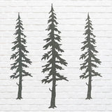 Metal Tree Wall Art, 3 Pine Trees Wall Art, Laser Cut Metal Outdoor Wall Art, Unique Metal Wall Decoration, Metal Wall Art Tree