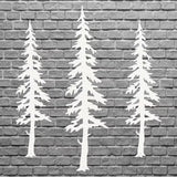 Metal Tree Wall Art, 3 Pine Trees Wall Art, Laser Cut Metal Outdoor Wall Art, Unique Metal Wall Decoration, Metal Wall Art Tree