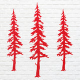 Metal Tree Wall Art, 3 Pine Trees Wall Art, Laser Cut Metal Outdoor Wall Art, Unique Metal Wall Decoration, Metal Wall Art Tree