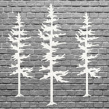 Metal Trees Art, Set of 3 Pine Trees Wall Art, Laser Cut Tree Wall Art Tree, Unique Metal Wall Decor, Metal Outdoor Art