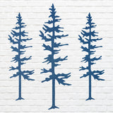 Metal Trees Art, Set of 3 Pine Trees Wall Art, Laser Cut Tree Wall Art Tree, Unique Metal Wall Decor, Metal Outdoor Art