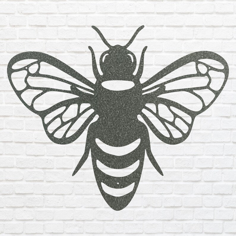 Honey Bee Wall Art, Bee Home Decor, Laser Cut Metal Wall Decor, Metal Bee Wall Art, Metal Outdoor Art, Housewarming Gift