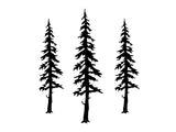Metal Tree Wall Art, 3 Pine Trees Wall Art, Laser Cut Metal Outdoor Wall Art, Unique Metal Wall Decoration, Metal Wall Art Tree