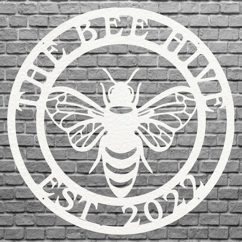Honey Bee Metal Art, Round Honey Bee Wall Art, Laser Cut Wall Hanging Art, The Bee Hive Wall Decor, Farmhouse Wall Decor