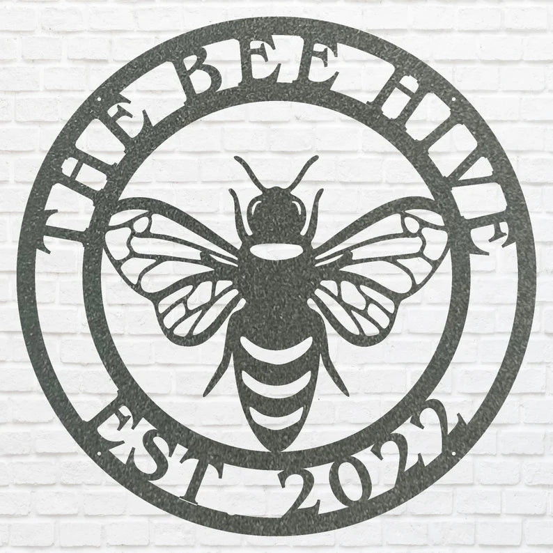 Honey Bee Metal Art, Round Honey Bee Wall Art, Laser Cut Wall Hanging Art, The Bee Hive Wall Decor, Farmhouse Wall Decor