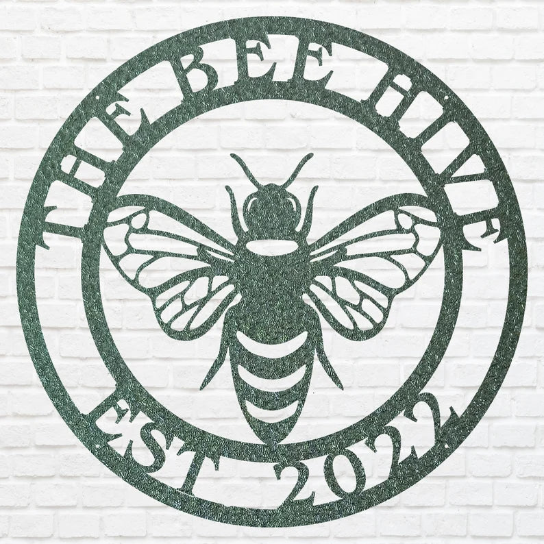 Honey Bee Metal Art, Round Honey Bee Wall Art, Laser Cut Wall Hanging Art, The Bee Hive Wall Decor, Farmhouse Wall Decor