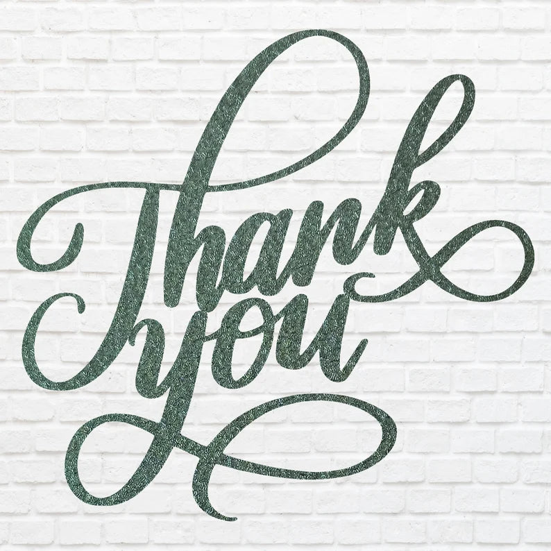 Thank You Metal Sign, Laser Cut Thank You Heart Metal Wall Art, Modern Living Room Wall Art, Thank You Housewarming Gift