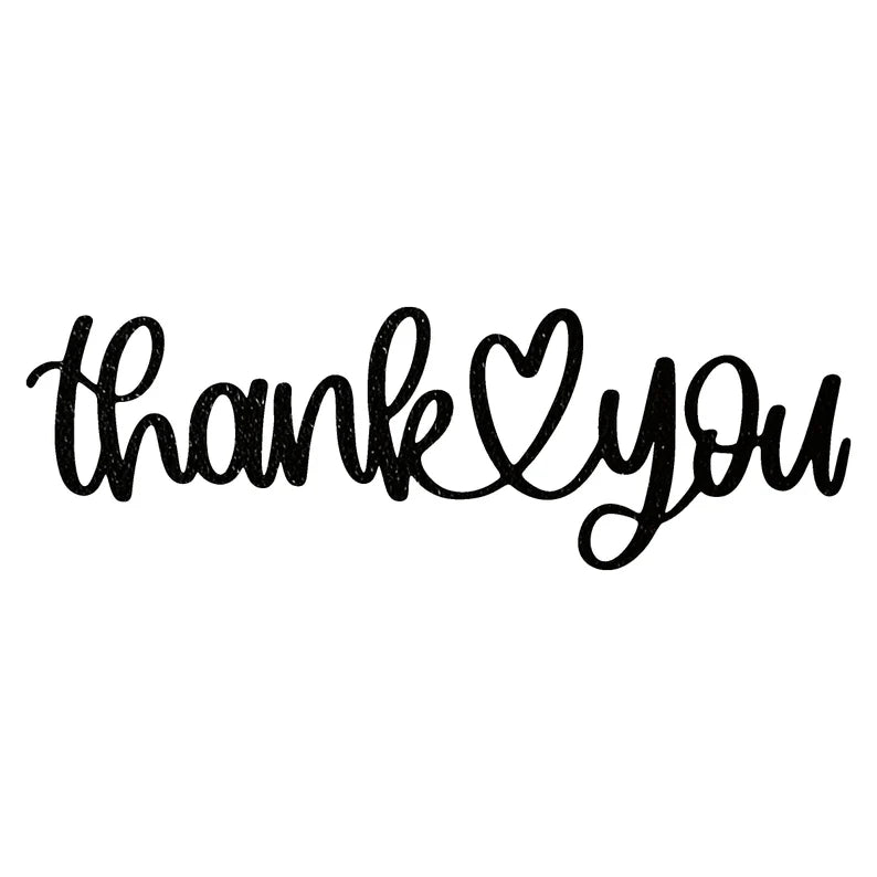 Thank You Metal Wall Art, Thank You Heart Metal Sign, Laser Cut Metal Wall Art, Modern Home Decor, Housewarming Gift