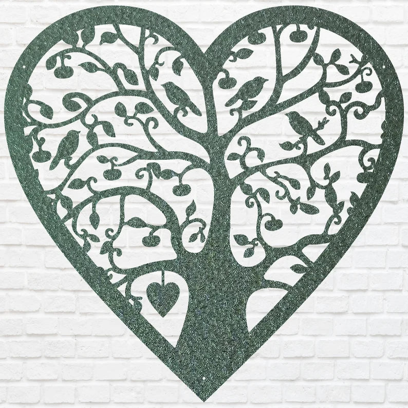 Heart Tree Of Life Art, Metal Tree Of Life Wall Art, Metal Nature Wall Art, Home Office Tree Of Life Decor, Nature Lover Gift