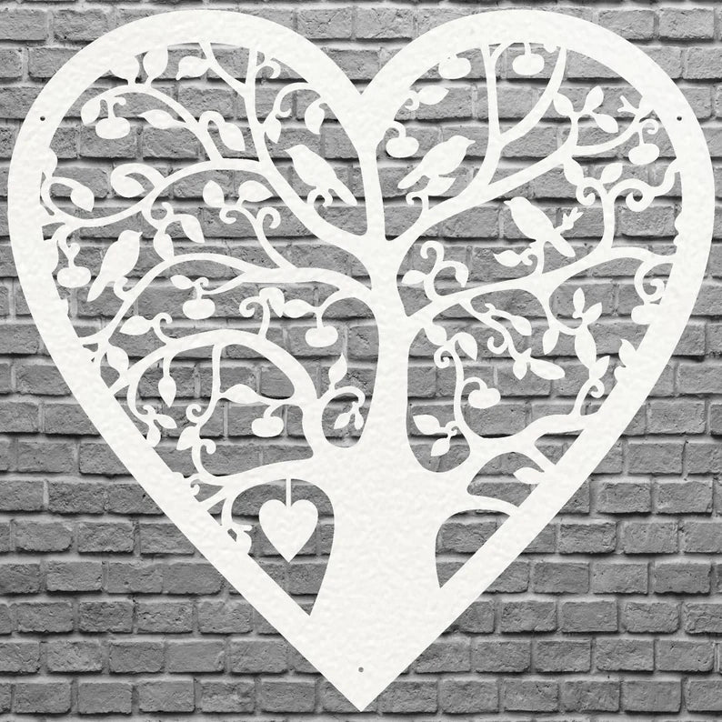 Heart Tree Of Life Art, Metal Tree Of Life Wall Art, Metal Nature Wall Art, Home Office Tree Of Life Decor, Nature Lover Gift