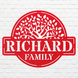 Metal Tree Of Life Family Name Sign, Custom Metal Name Sign, Metal Tree Wall Decor, Metal Tree Of Life Nature Lover Gift